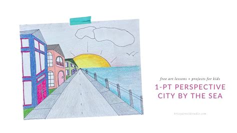 One Point Perspective Drawing City Kids - How to draw boxes and a city.