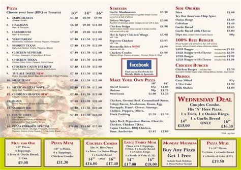 Menu at Pizza Parlour pizzeria, Cwmbran