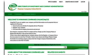 Myco.dica.gov.mm: Myanmar Companies Online