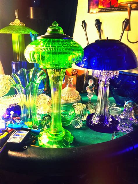 Uranium Glass Lamp Lit internally by ultraviolet LED's. Built by RC Parks | Glass, Glass ...