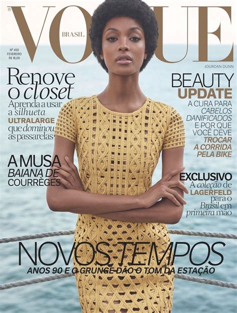 Jourdan Dunn Afro Vogue Brazil February 2016 Cover