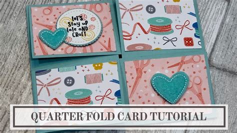 How To Make A Quarter Fold Card - YouTube