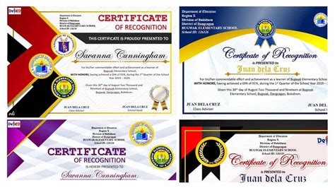 Participation Editable Deped Certificate Of Recognition Template A certificate of participation ...