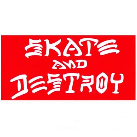 Thrasher Skate And Destroy Skateboard Sticker - ACCESSORIES from Native Skate Store UK