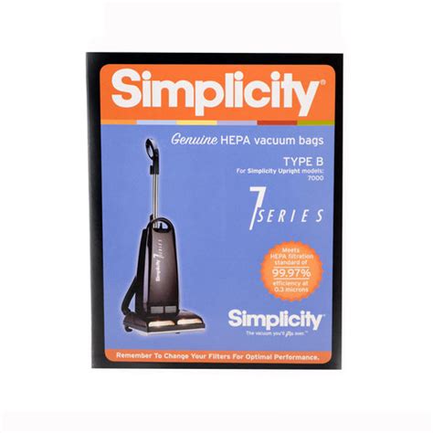 Simplicity HEPA Type B Vacuum Bags 7 Series SBH-6 - Kirkwood's Sweeper Shop