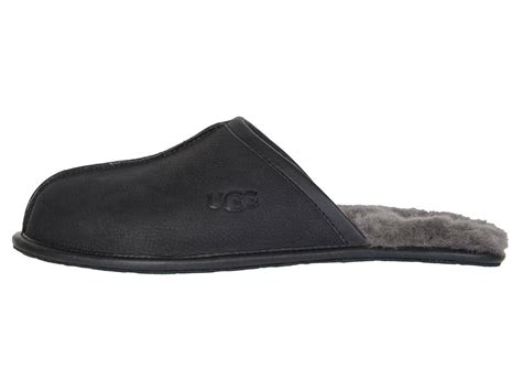 UGG Men's SCUFF Casual Comfort Leather Slip On Slippers BLACK 1108192 ...