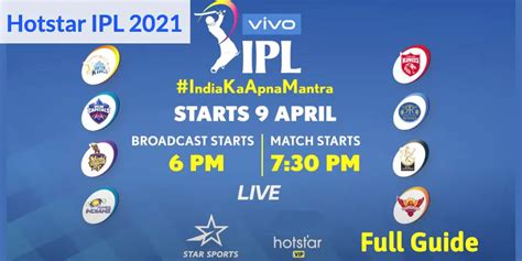 hotstar IPL 2021 : Full Guide (Schedule, Squads, Venue and Live ...