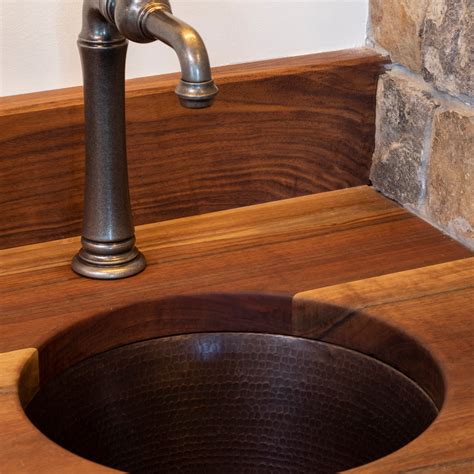 Round Hammered Copper Bar Sink, TCB-001AN – Novatto