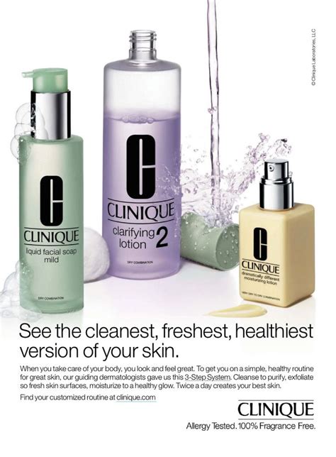 Clinique Advertising | Produits de beauté, Lotion, Visage