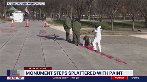 Pro-Hamas Graffiti and Red Paint Splashed on Lincoln Memorial Plaza in DC | The Gateway Pundit ...