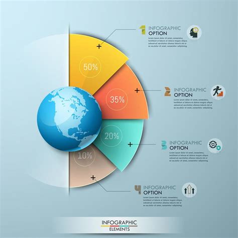 Infographic design template with percentage indication placed around ...