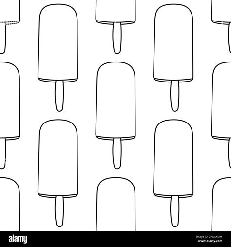 ice cream summer heat chocolate pattern line doodle coloring vector illustration Stock Vector ...