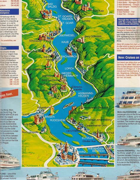 Rhine River Cruise Map | The brochure included a map of the … | Flickr
