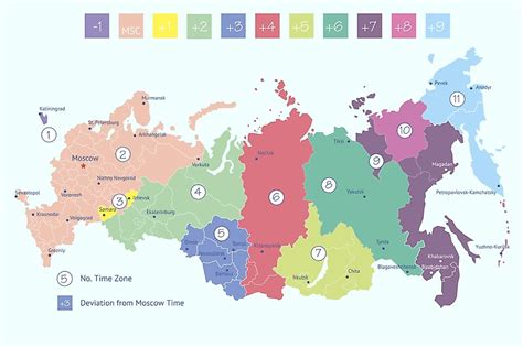 How Many Time Zones Are in Russia? - WorldAtlas.com