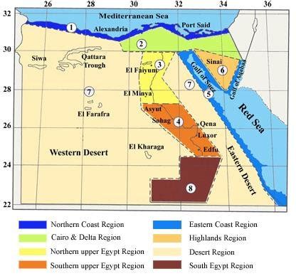 Climate Map Of Egypt - Cities And Towns Map