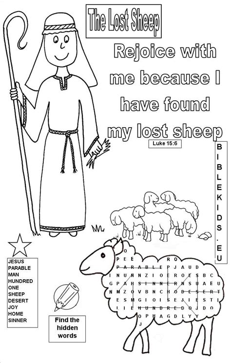 Parable Of The Lost Sheep Activities For Kids