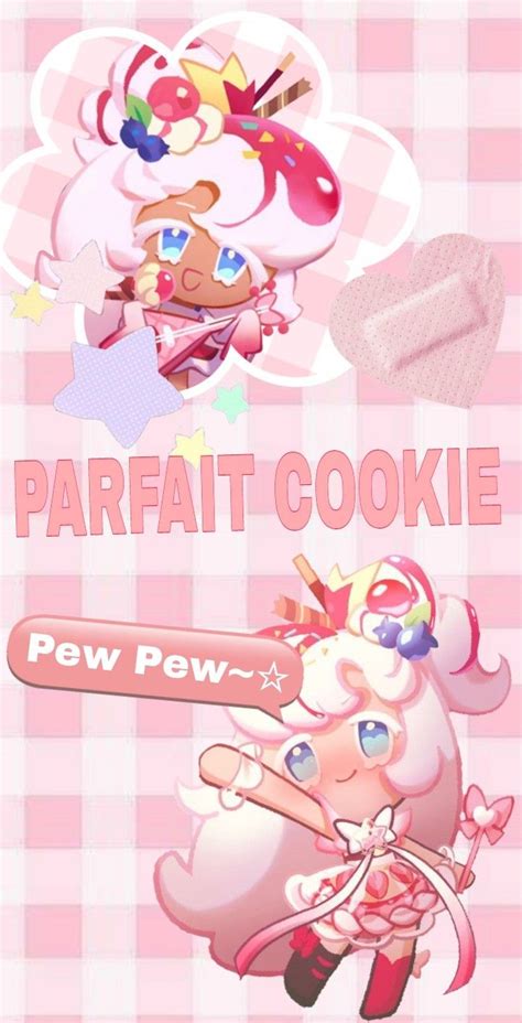 Parfait cookie wallpaper | Cookie parfait, Pink cookies, Cookie run