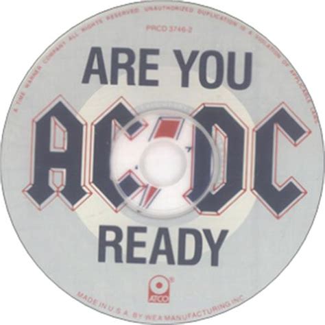 AC/DC Are You Ready - P/S US Promo CD single (CD5 / 5") (424995)