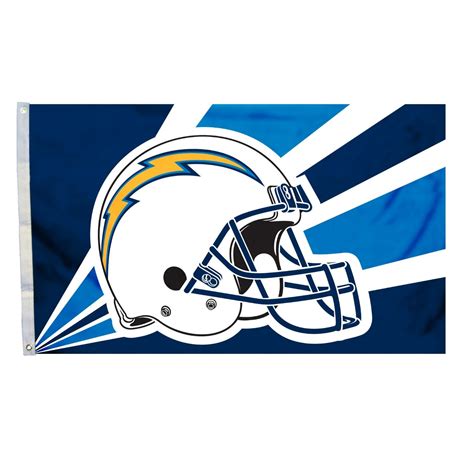 Los Angeles Chargers Helmet Design Logo 3' X 5' Flag With Metal Gromme