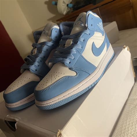 Jordan 4 ‘UNC’. Blue and white. #jordan4... - Depop