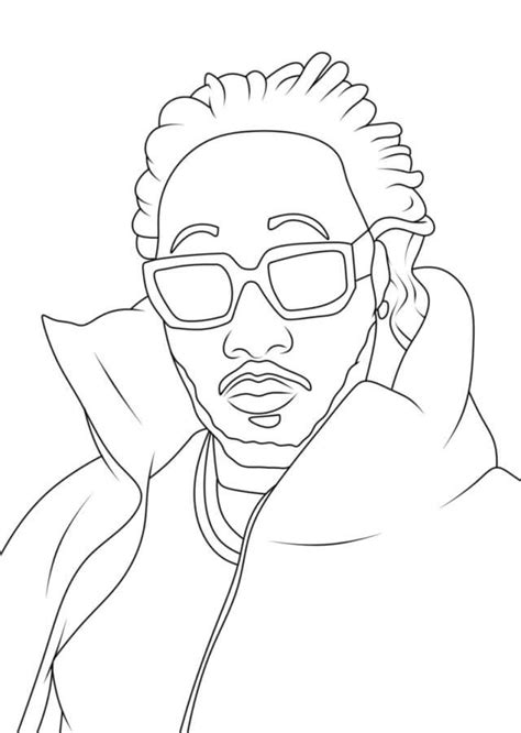 Rapper Future coloring page - Download, Print or Color Online for Free