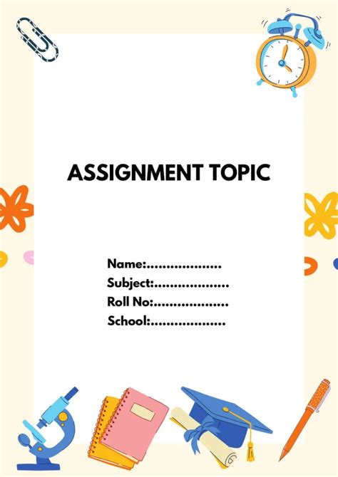 Free Front Page Designs For Assignment [Download MS Word Doc Templates]