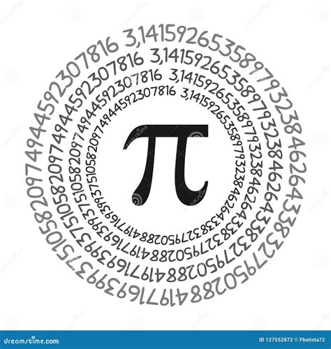 The Pi Symbol Mathematical Constant Irrational Number And Many Formulas Background Stock Image ...