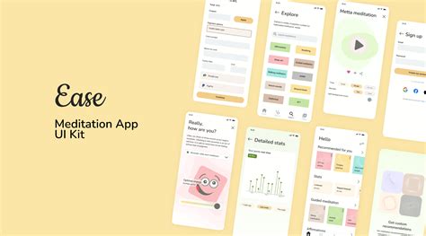 Ease: Meditation App UI Kit | Figma