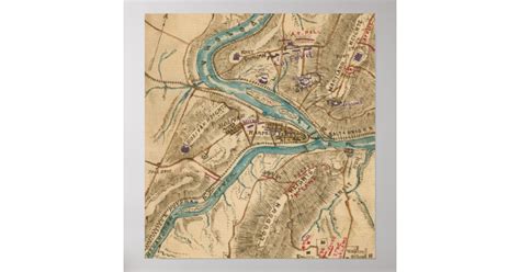 Vintage Harpers Ferry Civil War Map (1862) Poster | Zazzle