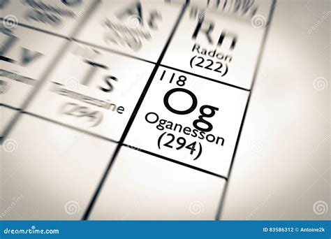 Oganesson Element From The Periodic Table Royalty-Free Stock Photo ...