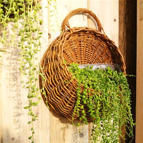 Flower Planter Wall Hanging Basket Ornamental Vases Garden Outdoor Indoor Holder Home Decoration ...