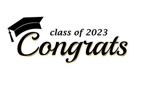 Congratulations graduates class of 2023, black text, gold, graduation ...