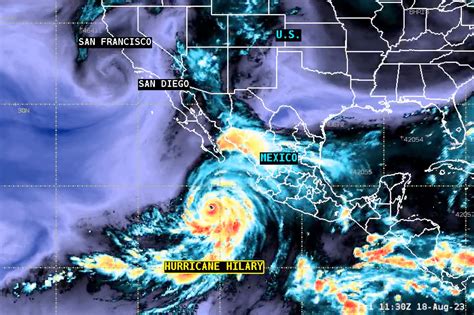 'Extraordinary': Satellite shows Hurricane Hilary heading for Calif.