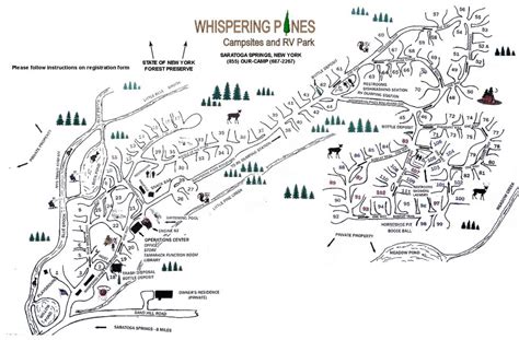 Campground Map | Whispering Pines - Campsites and RV Park