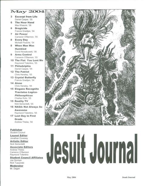 The Jesuit Journal: A literary magazine, a hobby, a work of art // The Roundup