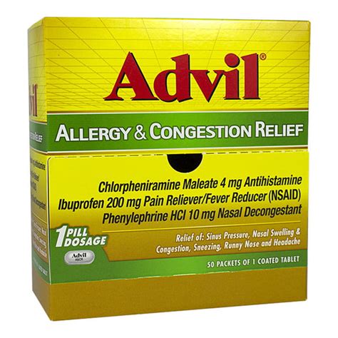 Wholesale Travel Size Advil Allergy Congestion Relief - Pack of 1: Cold ...