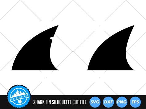 Shark Fin Silhouette SVG Files Shark Fin Cut Files Shark | Etsy Australia