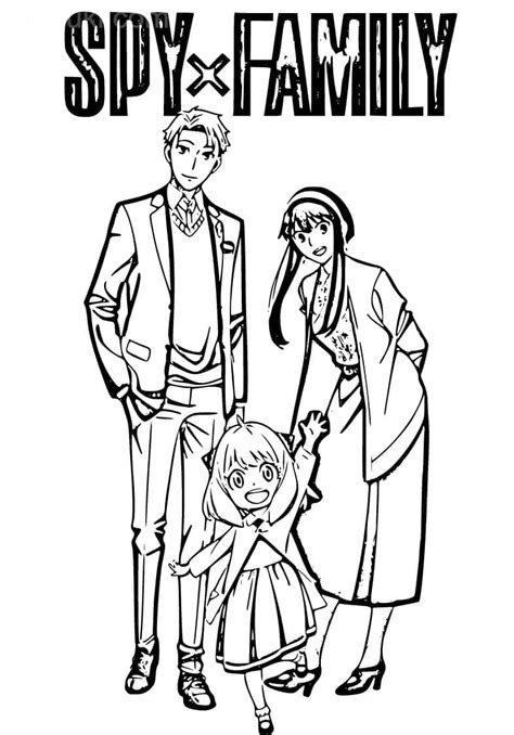 Spy x Family Logo Coloring Page - Free Printable Coloring Pages for Kids