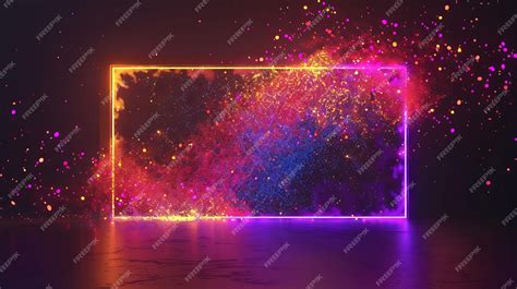 Premium Photo | Frame of Interactive Particle Sign With a Particle Shaped Board Frame Collage ...