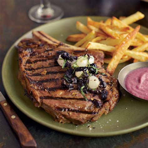 Grilled Steaks with Onion Sauce and Onion Relish Recipe - Jonathon Sawyer