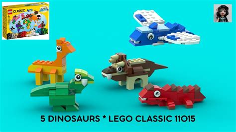 5 DINOSAURS Lego classic 11015 ideas How to build - YouTube