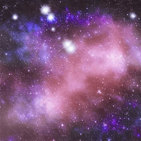 Beautiful Blue and Purple Galaxy with Glittering Stars · Creative Fabrica