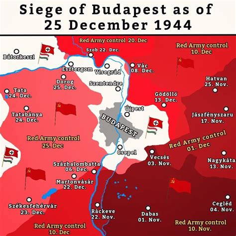 The Siege of Budapest as of 25 December 1944. by... - Maps on the Web