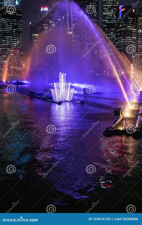 The Light and Water Show at Marina Bay Sands Editorial Image - Image of ...