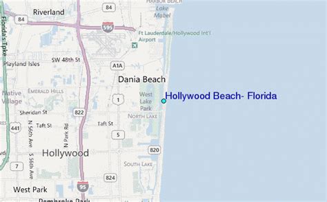 Hollywood Beach map of area. | Hollywood beach, Hollywood beach florida, North lake