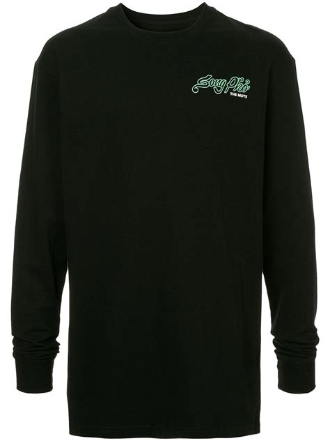 Song For The Mute Back Print Longsleeved T-shirt In Black | ModeSens | Mens shirts, Shirts, T shirt