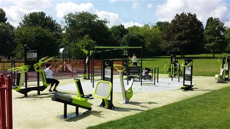 An Outdoor Gym Area at Selly Oak Park in Birmingham, UK | Outdoor gym, Outdoor, Landscape ...