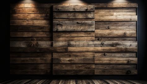 Premium Photo | Rustic wood paneling in natural colors. ai generative.