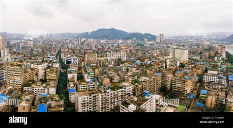 Yibin, Sichuan province, China - The view of Yibin city, a small city ...