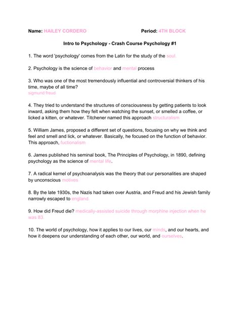 Crash Course Intro to Psychology